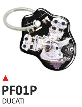 ONEDESIGN Dwustronny wypukły brelok na klucze bicilindro Ducati