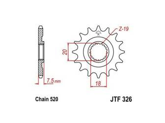 JT ZĘBATKA PRZEDNIA JTF326.13 340 13 (34013JT) (ŁAŃC. 520)
