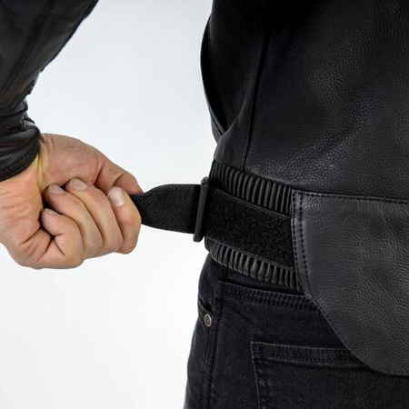 KURTKA SKÓRZANA OZONE RS600 BLACK/GREY