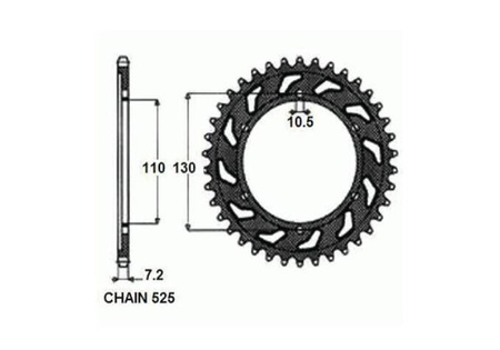 SUNSTAR zębatka tylna 1-4474-47