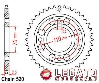 ZĘBATKA NAPĘDOWA JT TYŁ