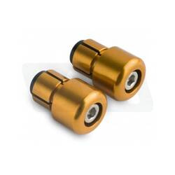 WOMET-TECH KOŃCÓWKI KIEROWNICY (ALUMINIUM) UNIWERSALNE fi17 ZŁOTE