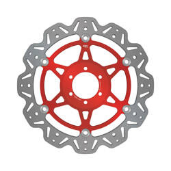 EBC Tarcza hamulcowa motocyklowa VR614RED VEE, czerwona