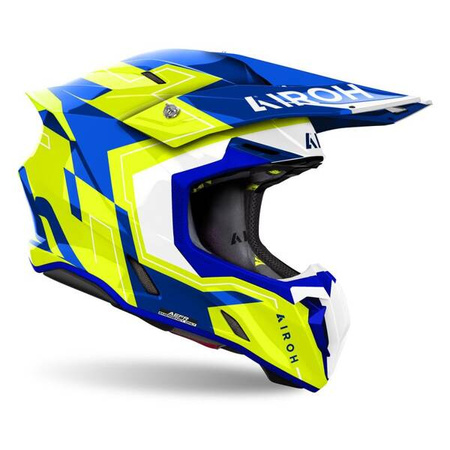 KASK AIROH TWIST 3 DIZZY BLUE/YELLOW GLOSS