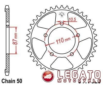 ZĘBATKA NAPĘDOWA JT TYŁ (530)