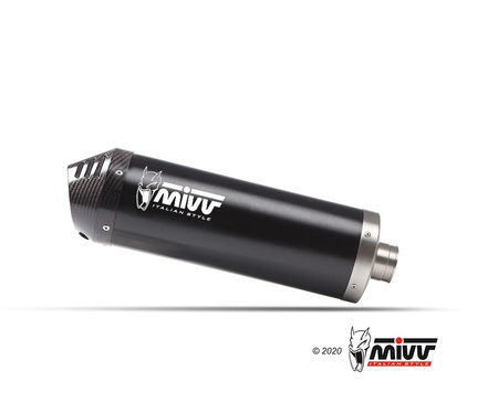 Mivv tłumik końcowy OVAL BLACK STAINLESS STEEL WITH CARBON CAP KAWASAKI ZZR 1400 2006-2007