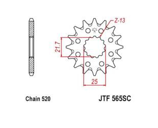 ZĘBATKA PRZEDNIA JT F565-14SC, 14Z, ROZMIAR 520 RACING