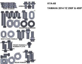ZESTAW ŚRUB KEITI DO YAMAHA 2014 YZ 250F & 450F