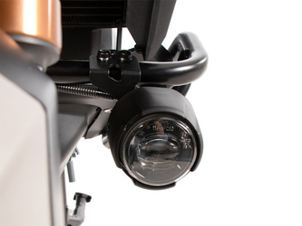 Adapter set black for original auxiliary headlights for combination with Hepco&Becker engine protection bar for Honda NT 1100 / DCT / ES (2025-)