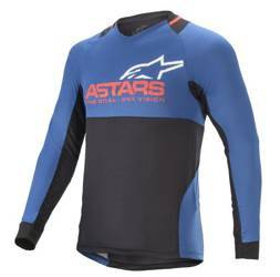 Koszulka rowerowa ALPINESTARS DROP 8.0 L/S JERSEY kolor czerwony/granatowy/niebieski