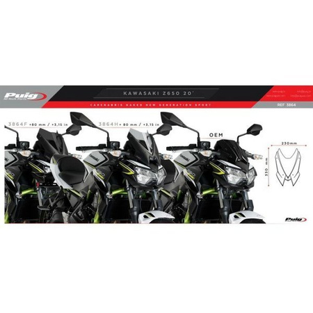 Owiewka PUIG do Kawasaki Z650 2020-2025 (Sport)