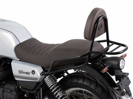 Sissybar with rearrack black/brown for Moto Guzzi V7 Stone Special Edition (850ccm) (2022-2023)