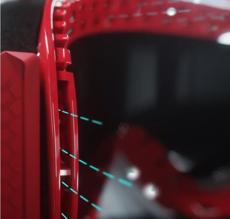 100 PROCENT GOGLE MODEL ARMEGA LIGHTSABER KOLOR BIAŁY SZYBKA CZERWONE LUSTRO