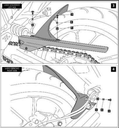 BŁOTNIK TYLNY PUIG DO YAMAHA MT-07 TRACER 16-20