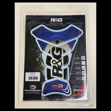 TANK PAD RG RACING FACTORY CARBON YAMAHA BLUE