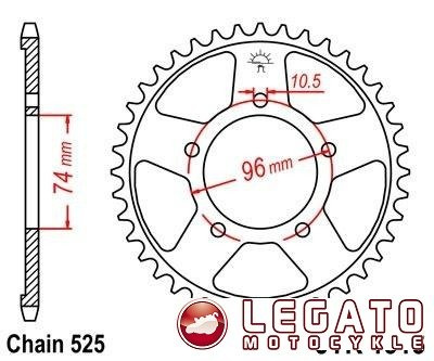 ZĘBATKA NAPĘDOWA JT TYŁ (525)