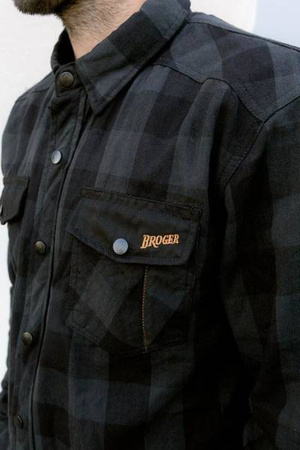 KOSZULA BROGER ALASKA CASUAL BLACK/GREY