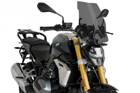 Owiewka PUIG do BMW R1250R 2018-2025 (Touring, do mocowania OEM BMW) Mocno przyciemniany (F) 3626F