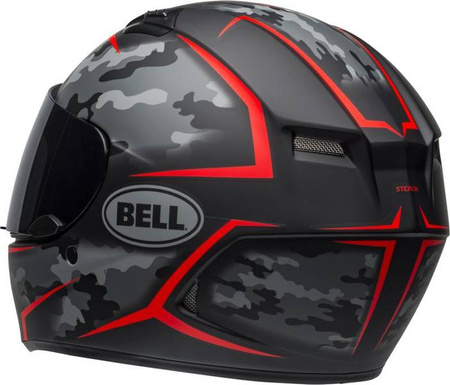 KASK BELL QUALIFIER STEALTH CAMO MATTE BLACK/RED