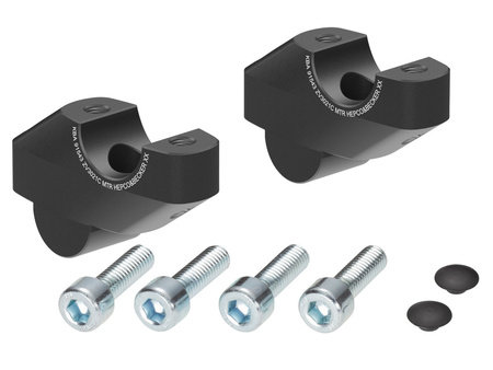 Handlebar riser with offset 30 mm high, 21 mm back, black for Honda CMX 1100 Rebel / DCT / SE (2025-)