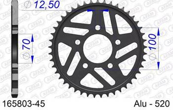 165803-45 AFAM ZĘBATKA TYLNA ALUMINIOWA
