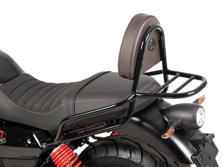 Sissybar with rearrack black/brown for Moto Guzzi V7 Stone Special Edition (850ccm) (2022-2023)