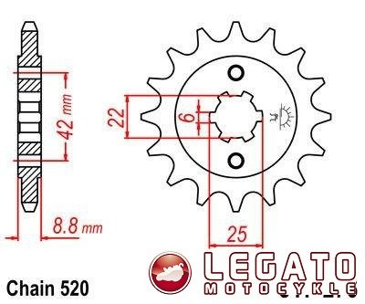 ZĘBATKA NAPĘDOWA JT PRZÓD