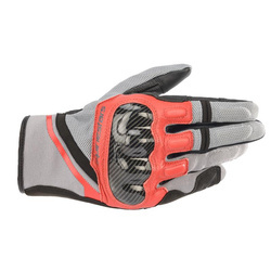 RĘKAWICE ALPINESTARS CHROME ASH GREY BLACK/BRIGHT RED