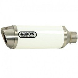 Tłumik końcowy Arrow Thunder Aluminium White Yamaha YZF-R3 2015-2017, MT-03 2016-2017