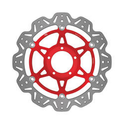 EBC Tarcza hamulcowa motocyklowa VR843RED VEE, czerwona