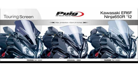 Szyba sportowa PUIG do Kawasaki ER6 F 12-16 Przezroczysty (W) 5998W