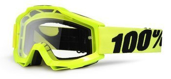 100 PROCENT (2020) GOGLE MODEL ACCURI FLUO YELLOW KOLOR ŻÓŁTY SZYBKA PRZEŹROCZYSTA