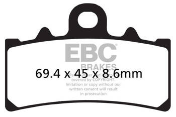 EBC Klocki hamulcowe EPFA606HH Extreme Pro (kpl. na 1 tarcze)