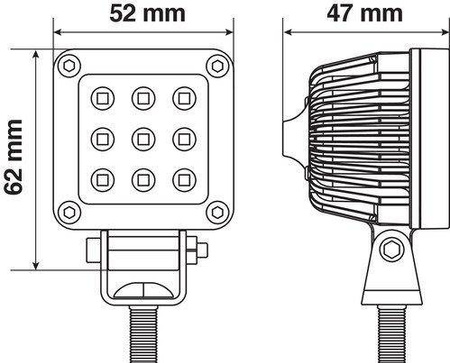72337 WL-18 dodatkowe światło, 9 LED - 9/32V, białe 