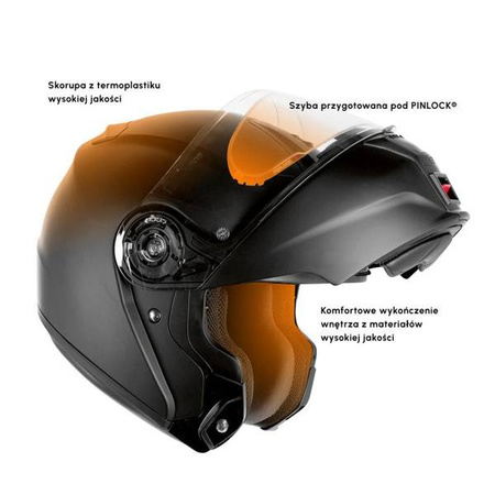 KASK OZONE FLIP UP FP-01 PINLOCK READY BLACK