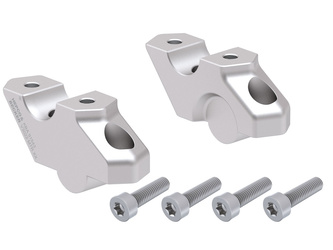 Handlebar riser with offset 30 mm high, 22 mm back, silver for BMW F 800 GS (2024-)