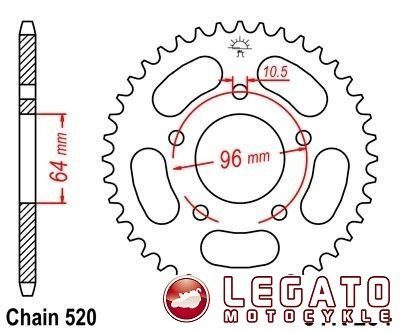 ZĘBATKA NAPĘDOWA JT TYŁ (520)