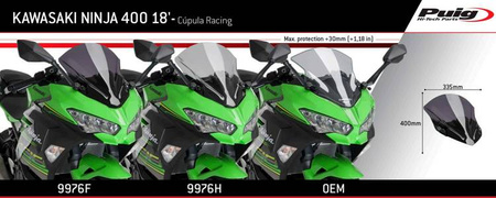 Szyba sportowa PUIG do Kawasaki Ninja 400 / Ninja 7 Hybrid / E-1