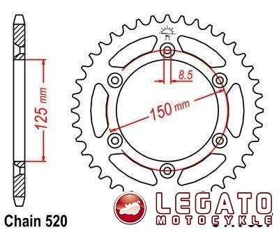 ZĘBATKA NAPĘDOWA JT TYŁ (520)