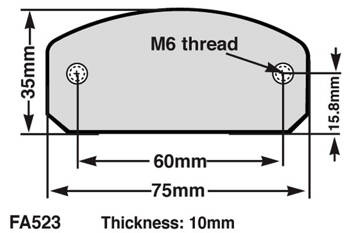 EBC Klocki kartingowe FA523 (1 kpl. na tarczę)