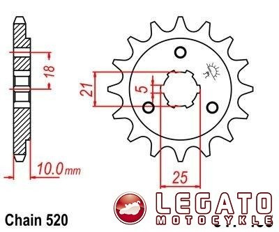 ZĘBATKA NAPĘDOWA JT PRZÓD (520)
