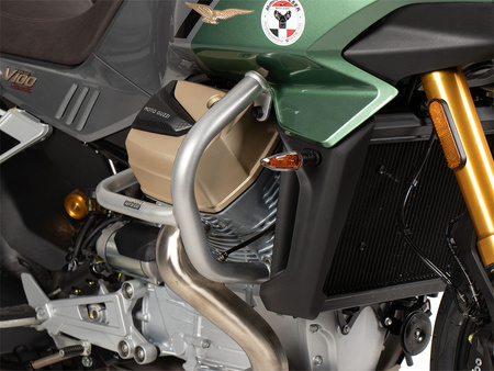 Engine protection bar silver for Moto Guzzi V100 Mandello / S (2022-)