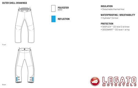 REV'IT! Spodnie tekstylne Varenne kolor Czarny