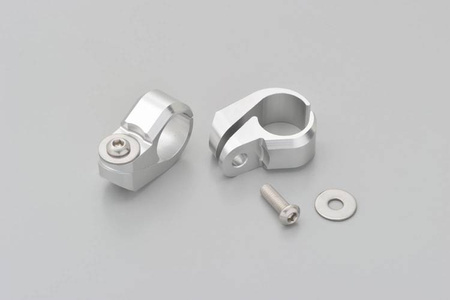 Zestaw zacisków do wspornika kierownicy  22.2mm  srebrny