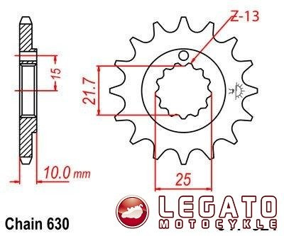ZĘBATKA NAPĘDOWA JT PRZÓD