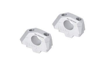 ZESTAW PODWYŻSZAJĄCY KIEROWNICĘ 28MM PODWYŻSZENIE 28MM PRZESUNIĘCIE 5/10/15/20/25/30MM SILVER