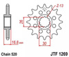 ZĘBATKA PRZEDNIA JT F1269-15, 15Z, ROZMIAR 520 RACING