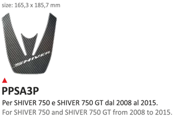 ONEDESIGN Naklejka na półkę kierownicy Aprilia Shiver 750/750gt from 2008 till 2016