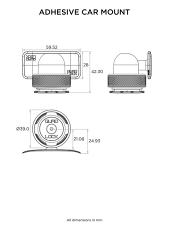 Samoprzylepna podstawa na deskę rozdzielczą Quad Lock®