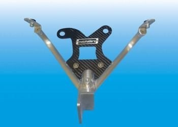 Stelaż przedni sportowy z carbonowym uchwytem Motoholders Suzuki GSX R 600/750/ 11-16 srebrny